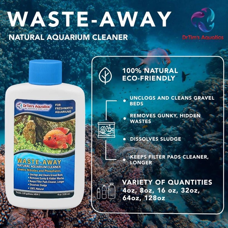DrTim's Aquatics Freshwater Waste-Away Sludge Busting Solution â€“ for Freshwater Aquaria, Fish Tanks, Aquariums â€“ Unclogs, Cleans Gravel Beds, Removes Hidden Wastes â€“ 100% Natural â€“ 64 oz. - Image 4